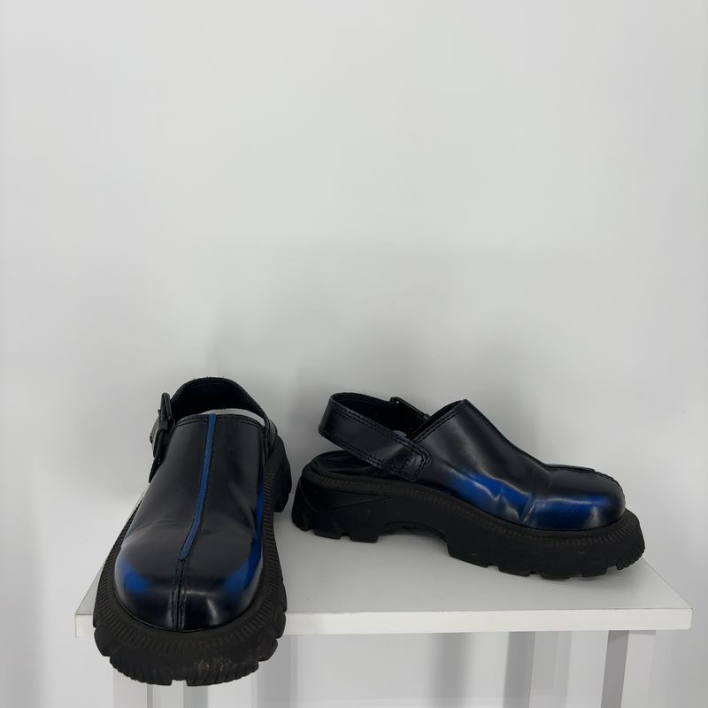 Miista Blue Black Slingback Clog